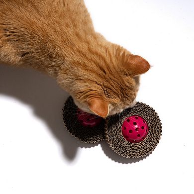 Kitty City Pink Nested Scratch Ball Cat Toy 2 Pack