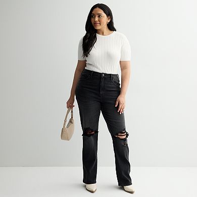 Juniors' Plus Size SO High-Rise 90s Bootcut Jeans