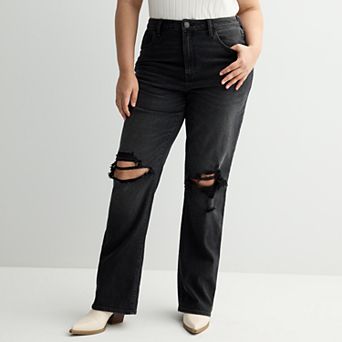 Juniors' Plus Size SO® High-Rise 90s Bootcut Jeans
