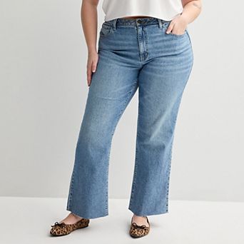 Juniors' Plus Size SO® High-Rise 90s Bootcut Jeans