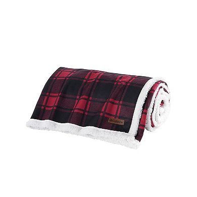 Columbia Flannel Faux Sherpa Reversible Throw Blanket
