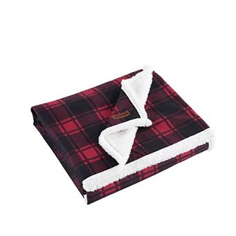 Columbia Flannel Faux Sherpa Reversible Throw Blanket