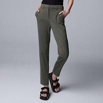 Women's Simply Vera Vera Wang Stretch Knit High Rise Ankle Trouser Pants