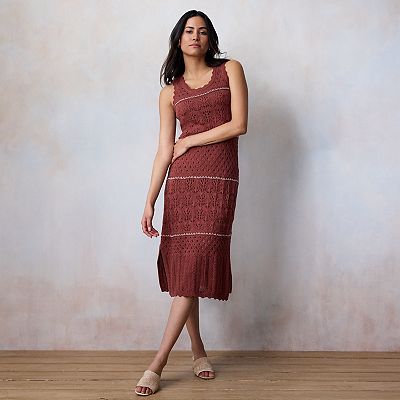Women's LC Lauren Conrad Pointelle Midi Sweater Tank Dress