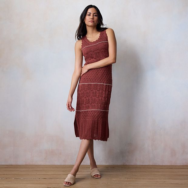 warehouse red floral midi tea dress Red Floral Sleeveless Midi Dress - All Dresses