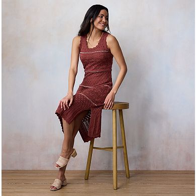 Women's LC Lauren Conrad Pointelle Midi Sweater Tank Dress