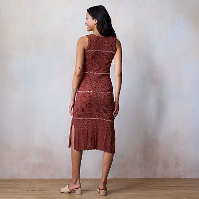 Women's LC Lauren Conrad Pointelle Midi Sweater Tank Dress