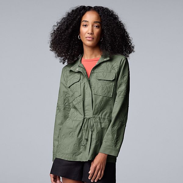 VERA WANG Slinky Silverweave Jacket
