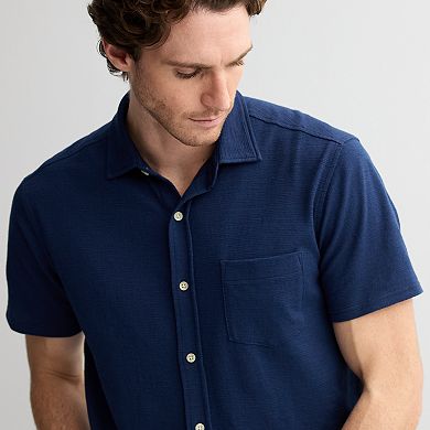 Men's Sonoma Goods For Life Textured Button Front Knit Shirt