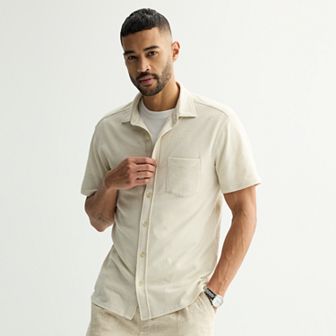 Men's Sonoma Goods For Life® Textured Button Front Knit Shirt