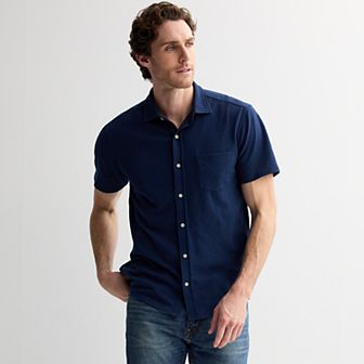 Men's Sonoma Goods For Life® Textured Button Front Knit Shirt