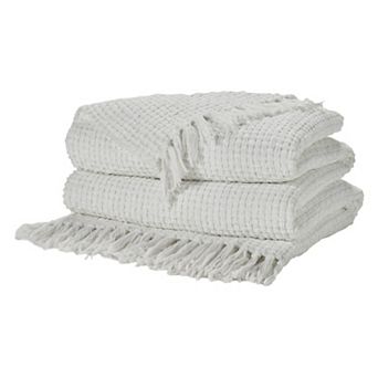 Mina Victory Woven Chenille Tasseled Throw Blanket