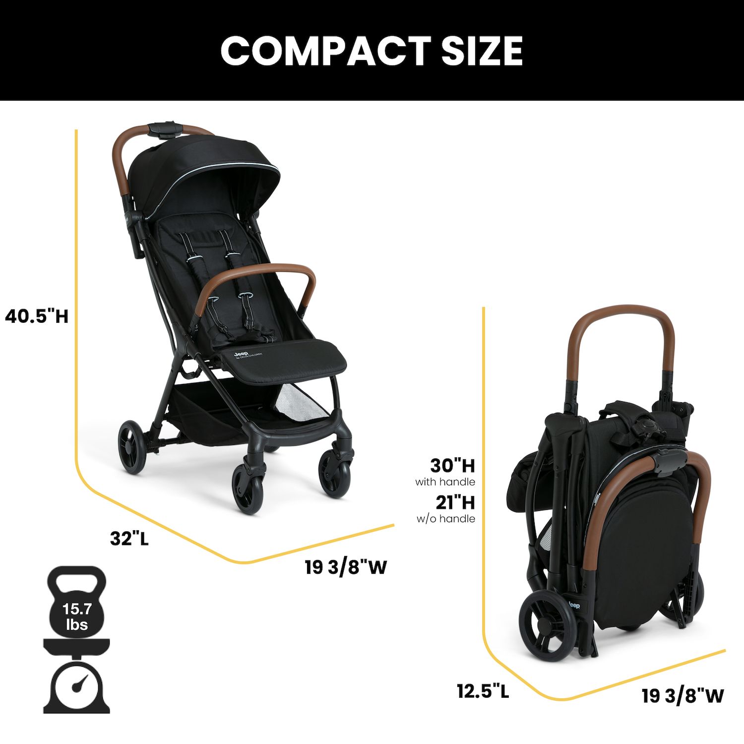 Jeep Altitude Compact Travel Stroller by Delta Children