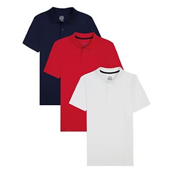 Boys 8-20 Approved Schoolwear 3-Pack Short-Sleeve Uniform Polo