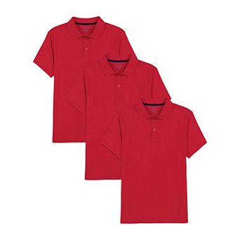 Boys 8-20 Approved Schoolwear 3-Pack Short-Sleeve Uniform Polo