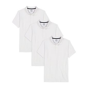 Boys 8-20 Approved Schoolwear 3-Pack Short-Sleeve Uniform Polo