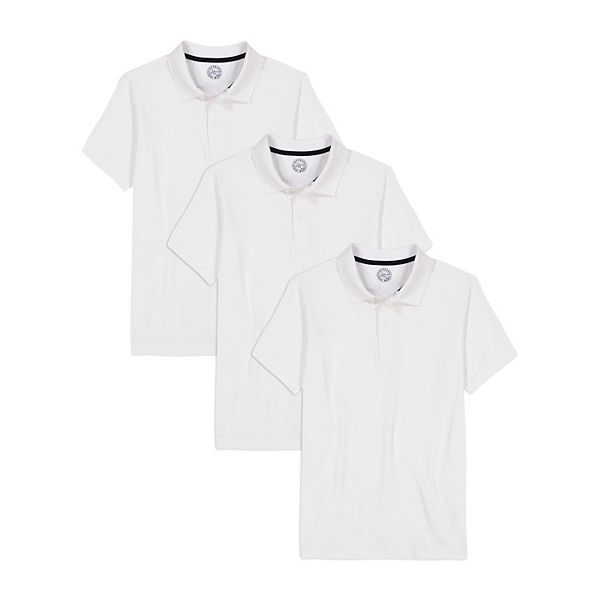 Boys 8-20 Approved Schoolwear 3-Pack Short-Sleeve Uniform Polo