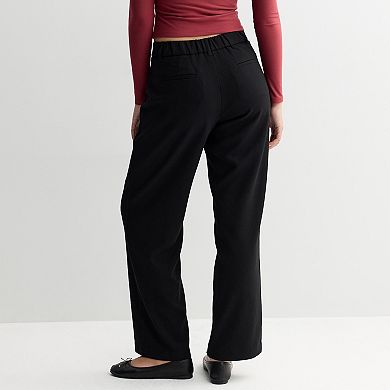 Juniors' SO® Curvy Fit Mid-Rise Straight Leg Trousers