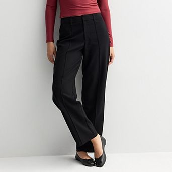 Juniors' SO® Curvy Fit Mid-Rise Straight Leg Trousers