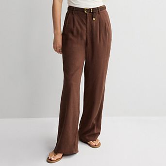 Juniors' SO® Curvy Fit Wide Leg Trousers