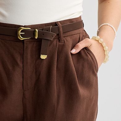 Juniors' SO® Curvy Fit Wide Leg Trousers
