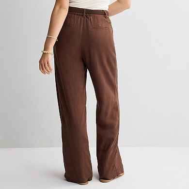 Juniors' SO® Curvy Fit Wide Leg Trousers