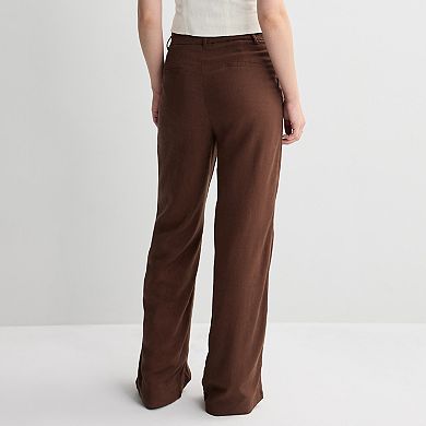 Juniors' SO® Linen Wide Leg Trouser