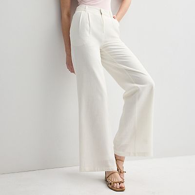 Juniors' SO® Linen Wide Leg Trousers