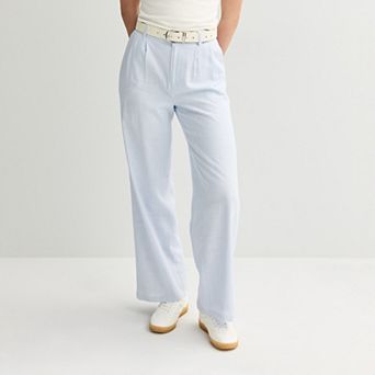 Juniors' SO® Linen Wide Leg Trousers