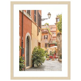 Roman Street by Henrike Schenk Wood Framed Wall Art Print