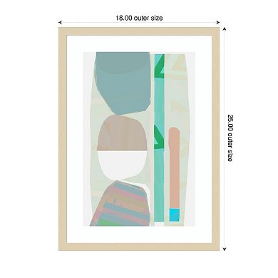 Blue Stones I by Project C Wood Framed Wall Art Print
