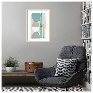 Blue Stones I by Project C Wood Framed Wall Art Print