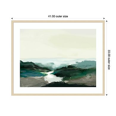 Highland View by Dan Hobday Wood Framed Wall Art Print