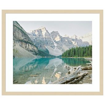 Moraine Lake Reflection by Justine Milton Wood Framed Wall Art Print