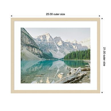 Moraine Lake Reflection by Justine Milton Wood Framed Wall Art Print