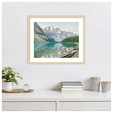 Moraine Lake Reflection by Justine Milton Wood Framed Wall Art Print