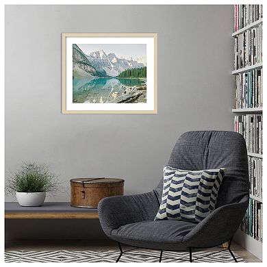 Moraine Lake Reflection by Justine Milton Wood Framed Wall Art Print