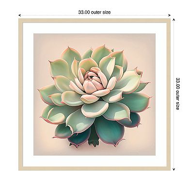 Echeveria Pulidinis by Incado Wood Framed Wall Art Print