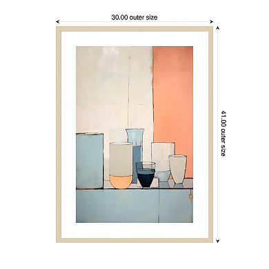 Pastel Still Life by Treechild Wood Framed Wall Art Print