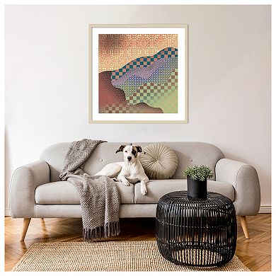Aboriginal Pattern Collage by Little Dean Wood Framed Wall Art Print
