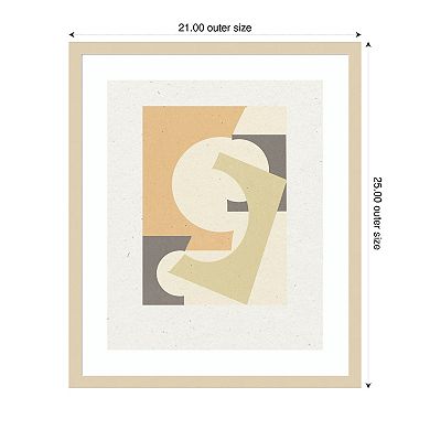Paper Collage No 1 by The MIUUS STUDIO Wood Framed Wall Art Print