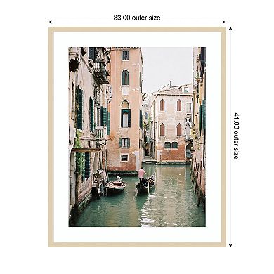 Venice Canals I by Justine Milton Wood Framed Wall Art Print