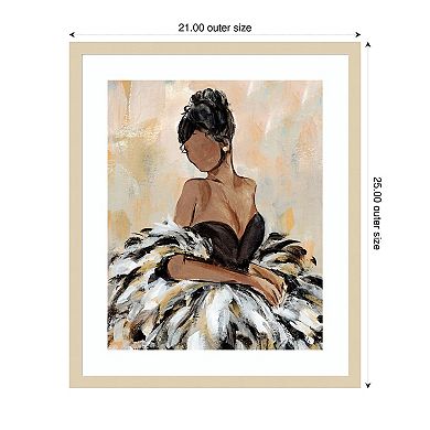 Ball Gown Frills III by Annie Warren Wood Framed Wall Art Print