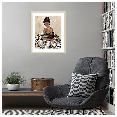 Ball Gown Frills III by Annie Warren Wood Framed Wall Art Print