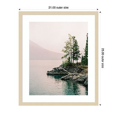 Smoky Lake Day by Justine Milton Wood Framed Wall Art Print