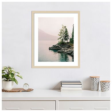 Smoky Lake Day by Justine Milton Wood Framed Wall Art Print