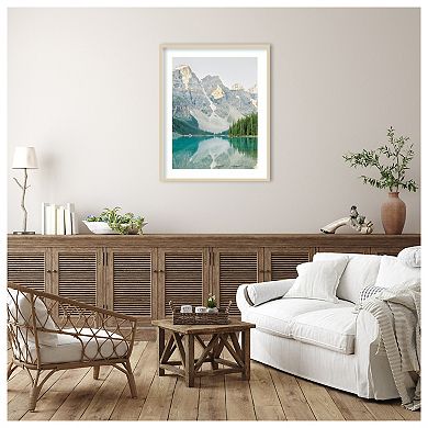 Mountain Reflection III by Justine Milton Wood Framed Wall Art Print