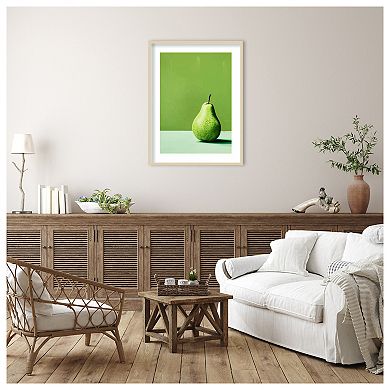 Pear by Andreas Magnusson Wood Framed Wall Art Print