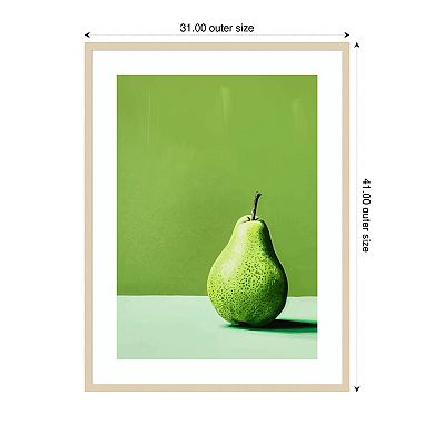Pear by Andreas Magnusson Wood Framed Wall Art Print