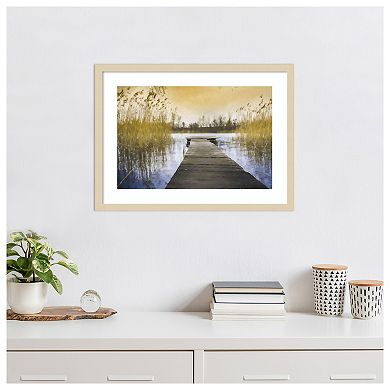 Marsh Jetty by Kim Curinga Wood Framed Wall Art Print